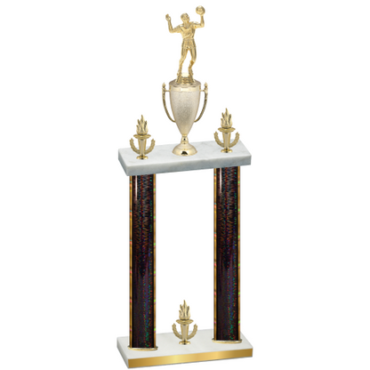 Double Black Glacier Victory Volleyball Trophy