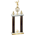 Double Black Glacier Third Place Volleyball Trophy
