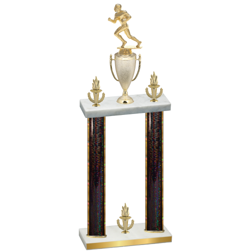 Double Black Glacier Victory Football Trophy