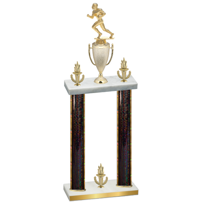 Double Black Glacier Victory Football Trophy