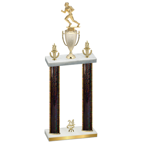 Double Black Glacier Year Football Trophy