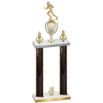 Double Black Glacier Year Football Trophy