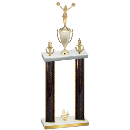 Double Black Glacier Fourth Place Cheerleading Trophy