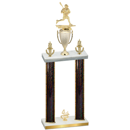 Double Black Glacier Fourth Place Lacrosse Trophy