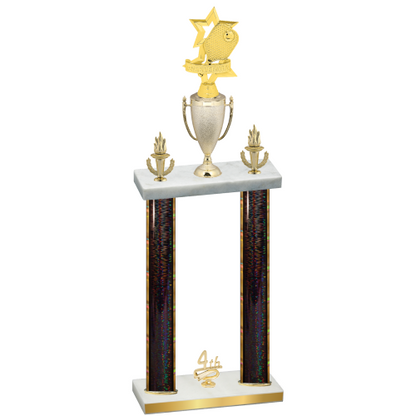 Double Black Glacier Fourth Place Pickleball Trophy