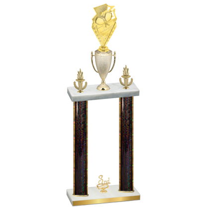 Double Black Glacier Third Place Pickleball Trophy