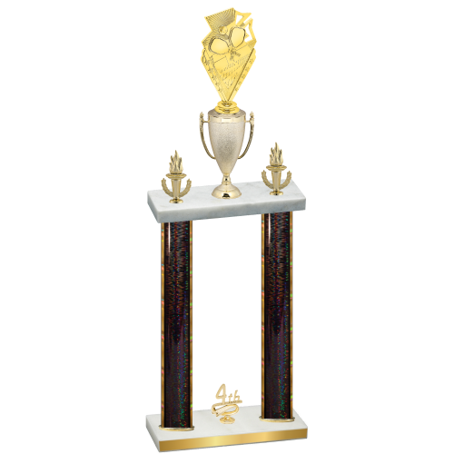 Double Black Glacier Fourth Place Pickleball Trophy