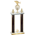 Double Black Glacier Fourth Place Fishing Trophy
