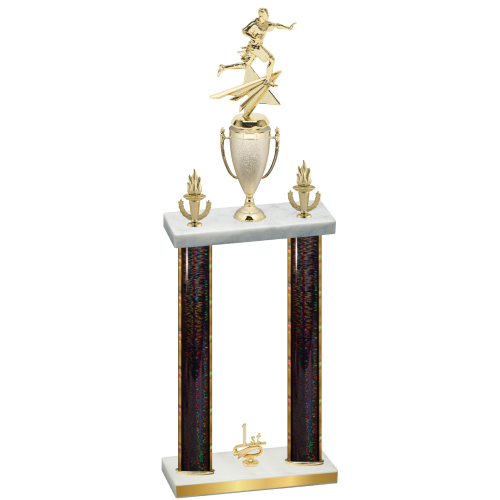 Double Black Glacier First Place Flag Football Trophy