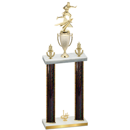 Double Black Glacier First Place Flag Football Trophy