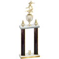 Double Black Glacier Year Flag Football Trophy