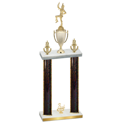 Double Black Glacier Third Place Majorette Trophy