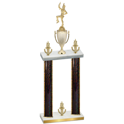 Double Black Glacier Victory Majorette Trophy