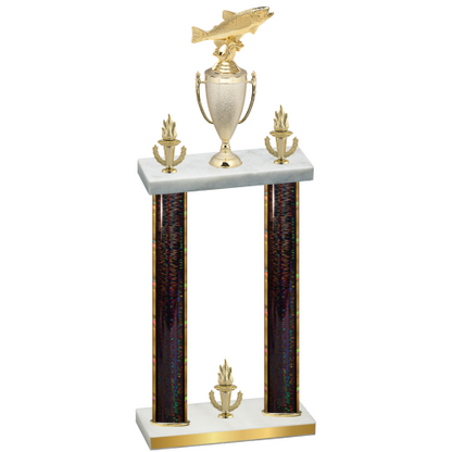 Double Black Glacier Victory Fishing Trophy
