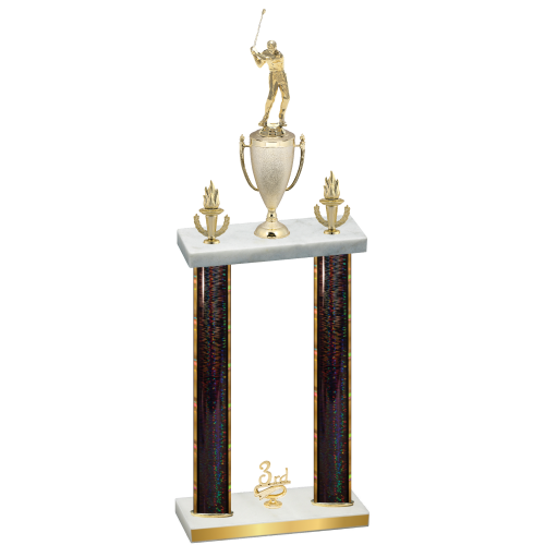 Double Black Glacier Third Place Golf Trophy