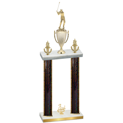 Double Black Glacier Third Place Golf Trophy