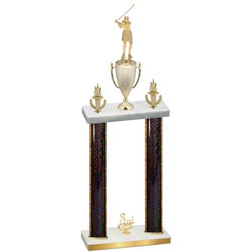 Double Black Glacier Third Place Golf Trophy