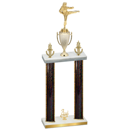 Double Black Glacier Third Place Karate Trophy