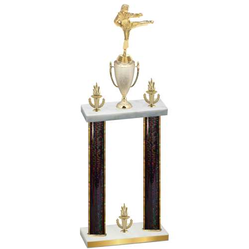 Double Black Glacier Victory Karate Trophy