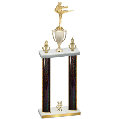Double Black Glacier Year Karate Trophy