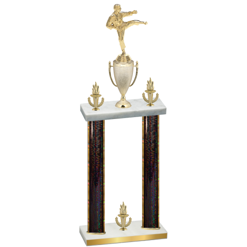 Double Black Glacier Victory Karate Trophy