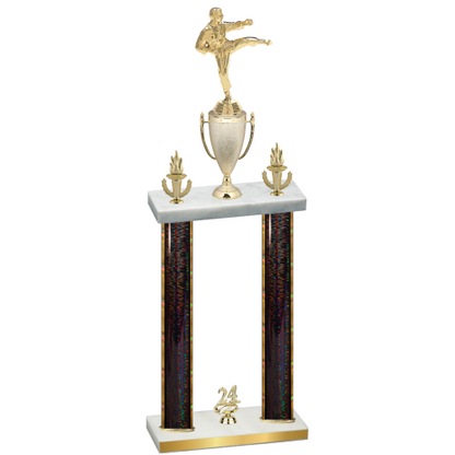 Double Black Glacier Year Karate Trophy
