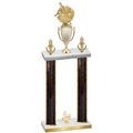 Double Black Glacier Fourth Place Baseball Trophy