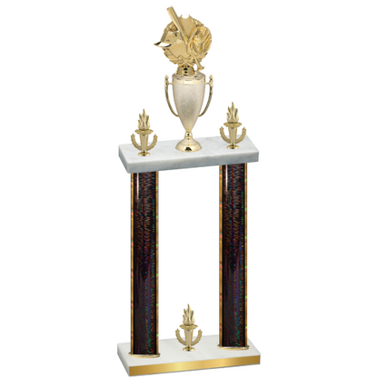 Double Black Glacier Victory Baseball Trophy