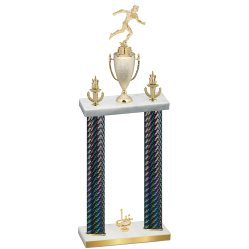 Double Black Carbon Fiber First Place Running Trophy