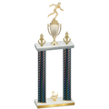 Double Black Carbon Fiber Second Place Running Trophy