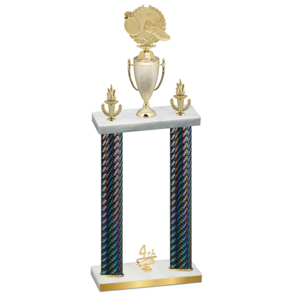 Double Black Carbon Fiber Fourth Place Running Trophy