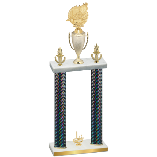 Double Black Carbon Fiber First Place Swimming Trophy
