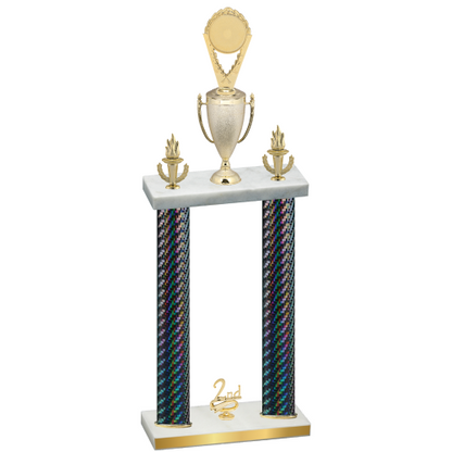 Double Black Carbon Fiber Second Place Insert Trophy
