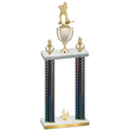 Double Black Carbon Fiber Fourth Place Hockey Trophy
