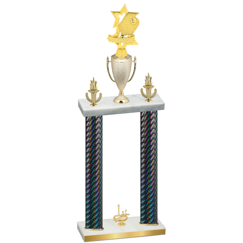 Double Black Carbon Fiber First Place Pickleball Trophy