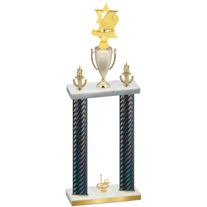 Double Black Carbon Fiber First Place Pickleball Trophy