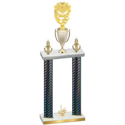 Double Black Carbon Fiber First Place Pickleball Trophy