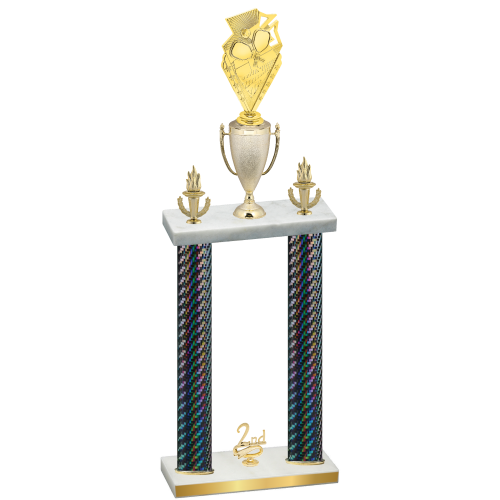 Double Black Carbon Fiber Second Place Pickleball Trophy