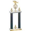 Double Black Carbon Fiber Victory Fishing Trophy