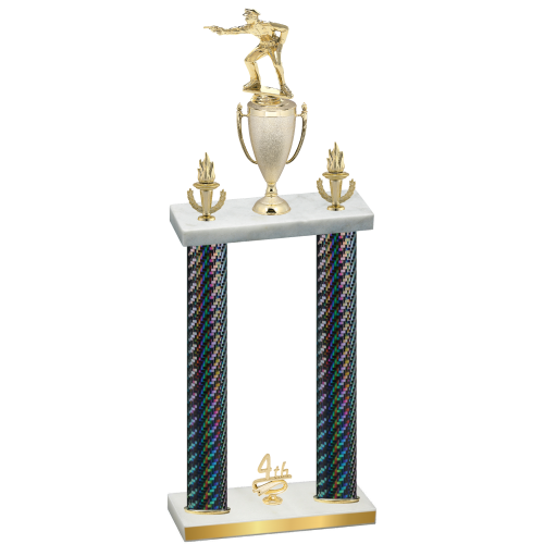 Double Black Carbon Fiber Fourth Place Shooter Trophy