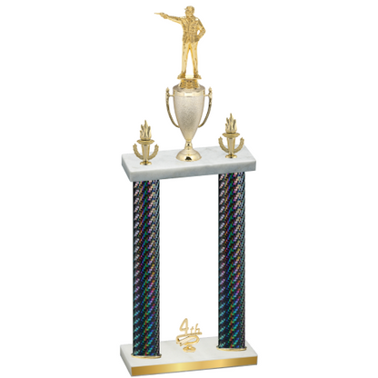 Double Black Carbon Fiber Fourth Place Shooter Trophy