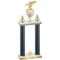 Double Black Carbon Fiber First Place Fishing Trophy