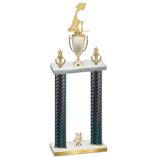 Double Black Carbon Fiber Year Golf Trophy