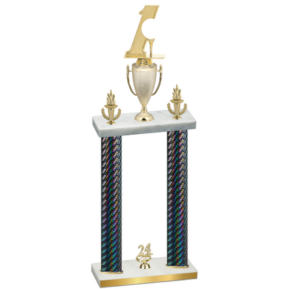 Double Black Carbon Fiber Year Golf Trophy