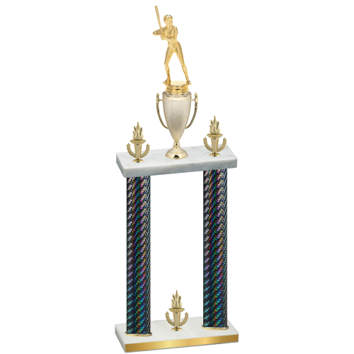Double Black Carbon Fiber Victory Softball Trophy