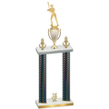 Double Black Carbon Fiber Year Softball Trophy