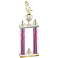 Double Pink Carbon Fiber Victory Football Trophy