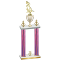 Double Pink Carbon Fiber Year Football Trophy