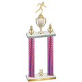 Double Pink Carbon Fiber Year Running Trophy