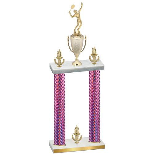 Double Pink Carbon Fiber Victory Tennis Trophy